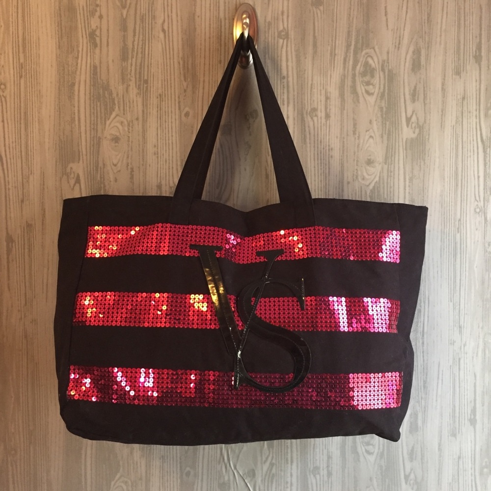 Large Victoria’s Secret Sequin Tote Bag